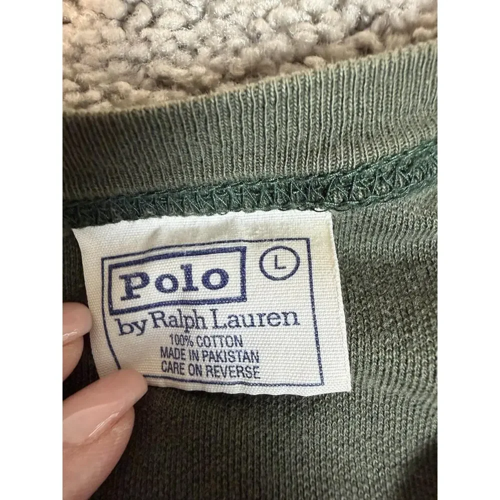 Polo Ralph Lauren Shirt Mens Large Green Classic Pony Embroidered Cotton